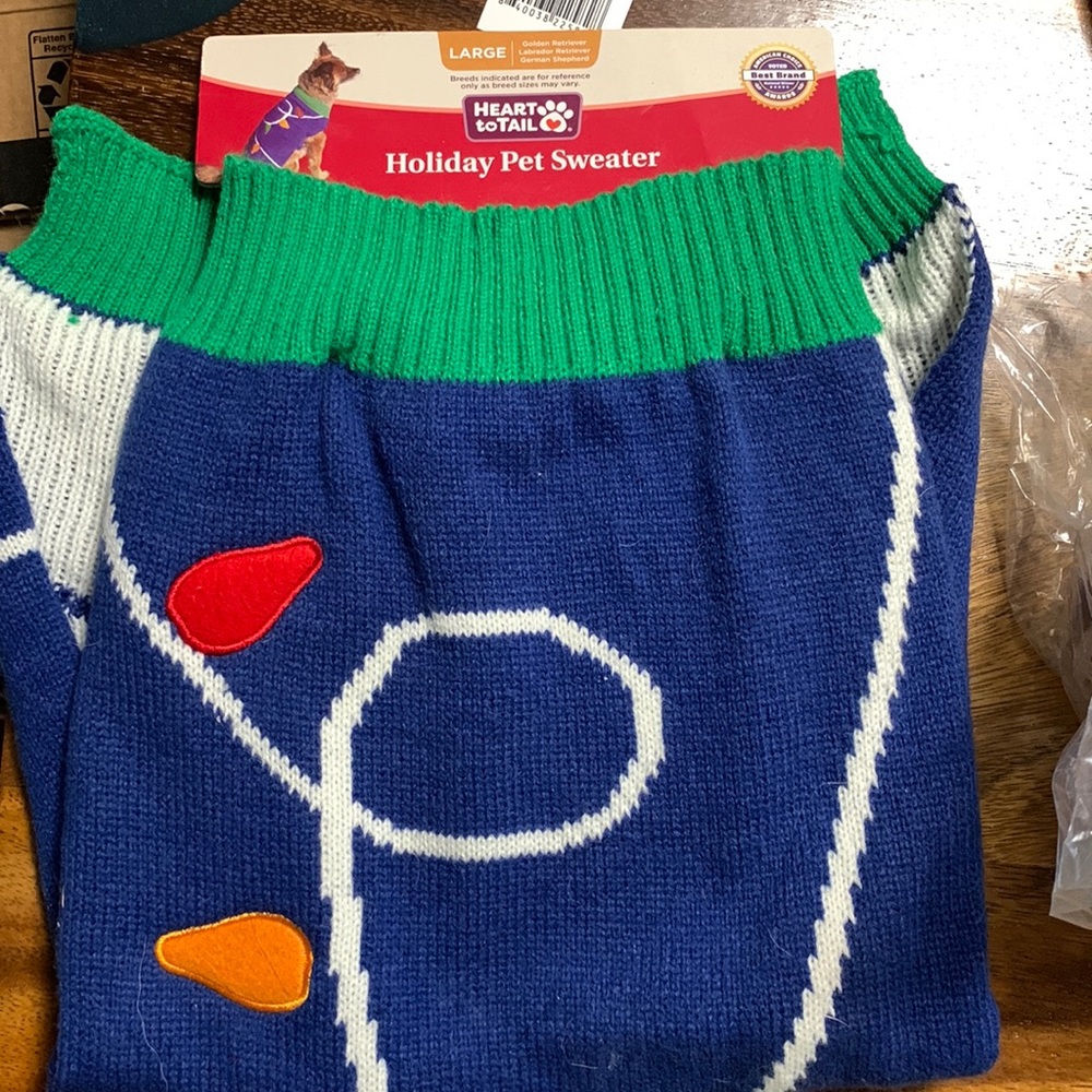 Holiday dog sweater